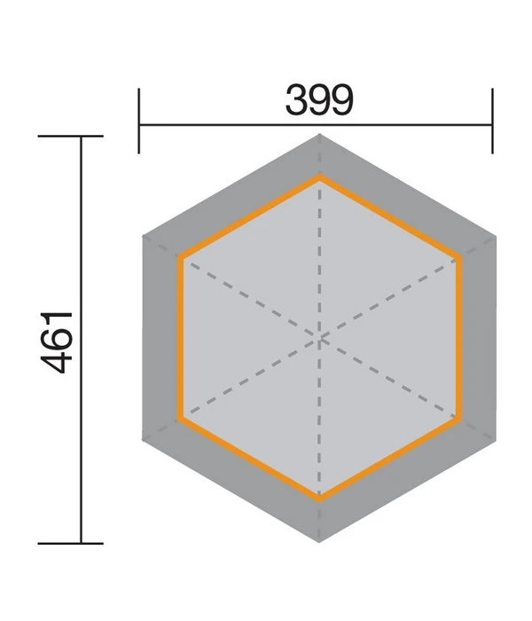 Weka Pavillon 656 Gr. 2, Ca. B399/H312/T461 Cm 4 Weka Pavillon 656 Gr. 2, Ca. B399/H312/T461 Cm – Bild 2
