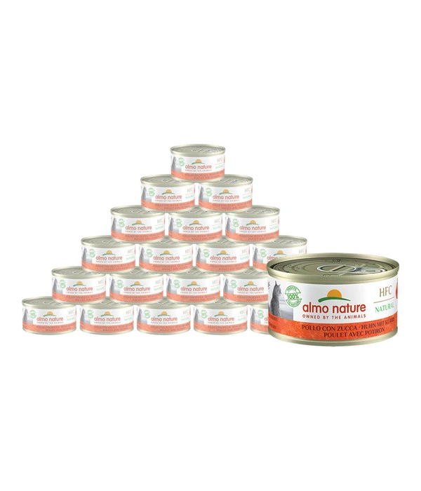 Almo Nature Nassfutter Für Katzen HFC Natural, Huhn Mit Kürbis, 24 X 70 G 3 Almo Nature Nassfutter Für Katzen HFC Natural, Huhn Mit Kürbis, 24 X 70 G