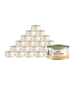 Almo Nature Nassfutter Für Katzen HFC Natural, Thunfisch & Garnelen, 24 X 70 G