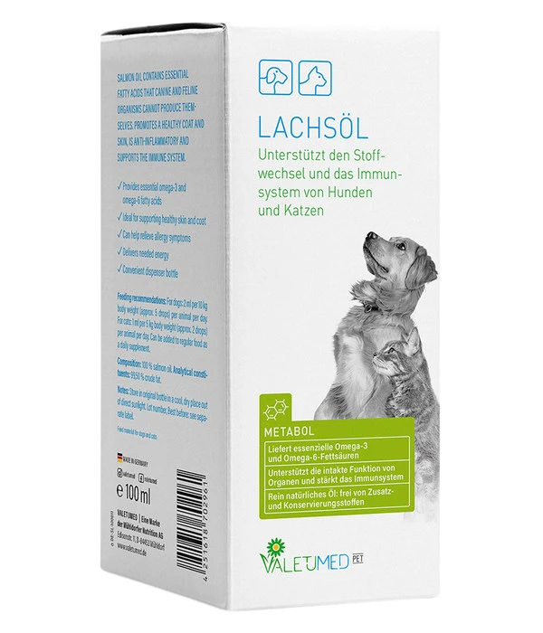 Valetumed Ergänzungsfutter Für Hunde Lachsöl, 100 Ml 3 Valetumed Ergänzungsfutter Für Hunde Lachsöl, 100 Ml