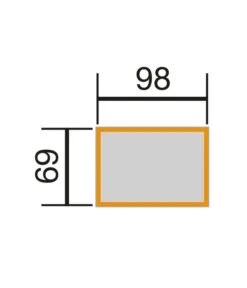 Weka Element-Hochbeet 669, Ca. B100/H69/T71 Cm -Eleganter Garten 2064947 WE BG 001 HochbeetModularNatur