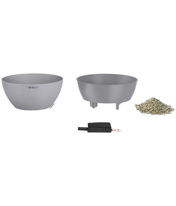 LECHUZA® Kunststoff-Schale Cubeto Stone, Rund – Bild 13