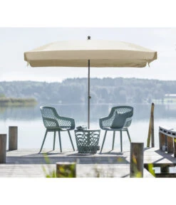Dehner Sonnenschirm Keros, Rechteckig, Ca. B255/T170 Cm -Eleganter Garten 2408060 WE MO 001 DehnerSchirmKerosCremeNeu