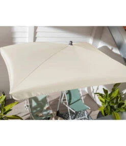 Dehner Sonnenschirm Keros, Rechteckig, Ca. B255/T170 Cm -Eleganter Garten 2408060 WE MO 003 DehnerSchirmKerosCremeNeu