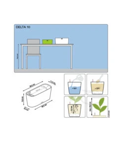 LECHUZA® Kasten DELTA, All-in-One-Set 9 LECHUZA® Kasten DELTA, All-in-One-Set -Eleganter Garten 2427508 2427433 2427367 3161759 WE DE 001 DeltaPremium10