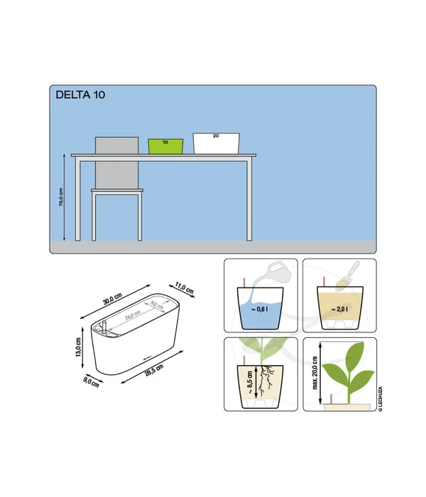 LECHUZA® Kasten DELTA, All-in-One-Set 6 LECHUZA® Kasten DELTA, All-in-One-Set – Bild 4