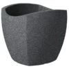 Scheurich Kunststoff-Topf Wave Globe Cubo, Schwarz-granit -Eleganter Garten 2508570 2508620 WE FS 001 ScheurichKunststoffTopfGlobeCubo