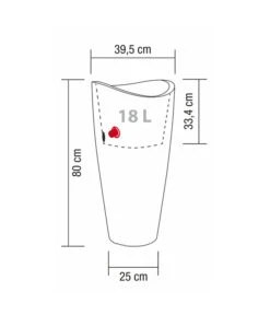 Scheurich Kunststoff-Vase Wave Globe High Slim, Ca. Ø39,5/H80 Cm, Schwarz-granit 9 Scheurich Kunststoff-Vase Wave Globe High Slim, Ca. Ø39,5/H80 Cm, Schwarz-granit -Eleganter Garten 2508687 WE BG 001 ScheurichTopfWaveGlobeHighSlim