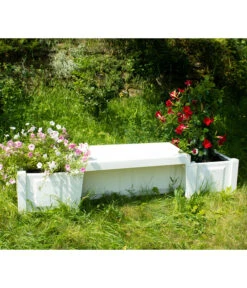 KHW Kunststoff-Gartenbank Berlin -Eleganter Garten 2547339 WE MO 001 BankBerlinweiss