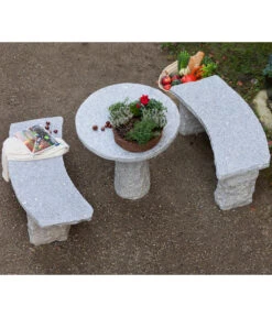 Dehner Granit-Gartenbank, Gebogen, 2-Sitzer 9 Dehner Granit-Gartenbank, Gebogen, 2-Sitzer -Eleganter Garten 2741668 2741676 WE MO 002 GranitTischRundGartenbank