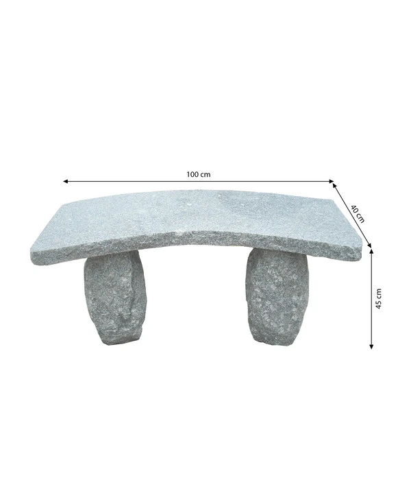 Dehner Granit-Gartenbank, Gebogen, 2-Sitzer 7 Dehner Granit-Gartenbank, Gebogen, 2-Sitzer – Bild 5