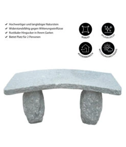 Dehner Granit-Gartenbank, Gebogen, 2-Sitzer 10 Dehner Granit-Gartenbank, Gebogen, 2-Sitzer -Eleganter Garten 2741668 WE IG 001 GranitGartenbankgebogen2Sitzer