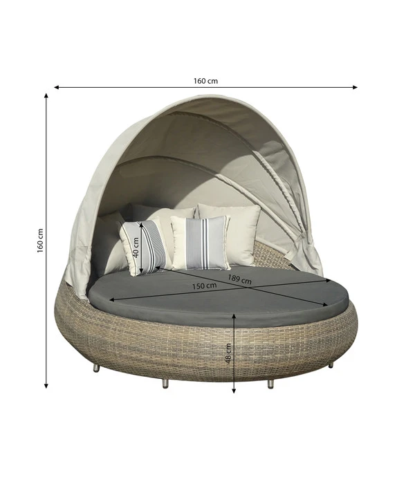 Dehner Sunlounger Florida, Ca. B160/H70/T220 Cm 8 Dehner Sunlounger Florida, Ca. B160/H70/T220 Cm – Bild 6