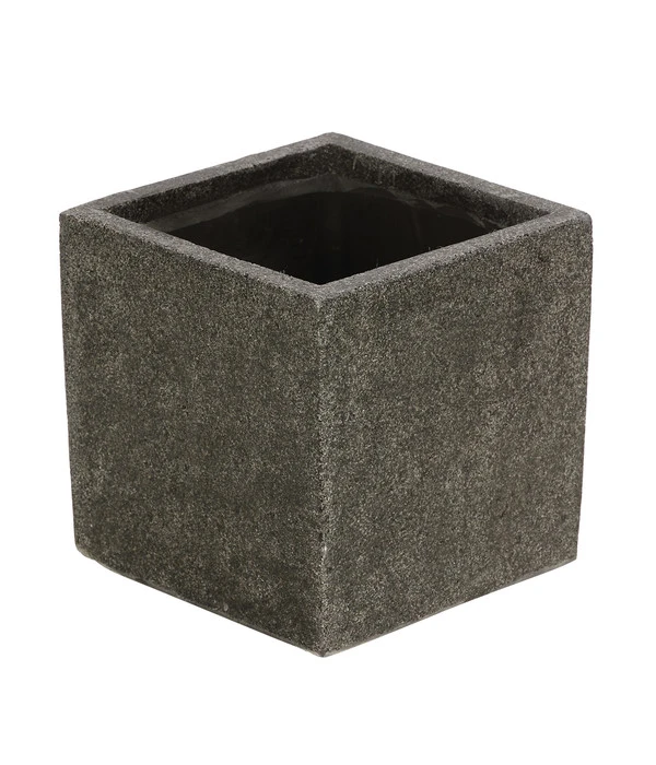 Dehner Polystone-Topf Auckland, Quadratisch, Grau 3 Dehner Polystone-Topf Auckland, Quadratisch, Grau