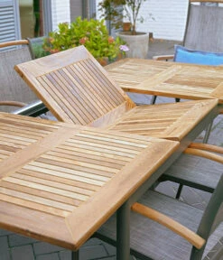 Dehner Teak-Ausziehtisch Colmar, Ca. B152-210/H76/T89 Cm -Eleganter Garten 2785608 WE MO 003 DehnerAusziehtischColmar