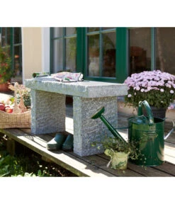 Dehner Granit-Gartenbank, 2-Sitzer -Eleganter Garten 2789402 WE MO 002 GranitGartenbank