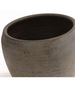 Dehner Keramik-Übertopf Kenia, Konisch, Braun -Eleganter Garten 2903144 WE DE 001 TopfKeniaBraunDehnerExpressHerzig