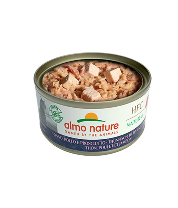 Almo Nature Nassfutter Für Katzen HFC Natural, Thunfisch, Huhn & Schinken, 24 X 70 G 4 Almo Nature Nassfutter Für Katzen HFC Natural, Thunfisch, Huhn & Schinken, 24 X 70 G – Bild 2