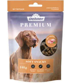 Dehner Premium Hundesnack Soft Snacks, 140 G -Eleganter Garten 2939676 WE FS 001 DehnerPremiumqualitaetHundesnackSoftTruthahn140g