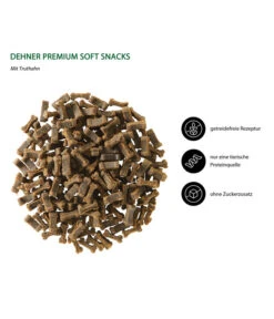 Dehner Premium Hundesnack Soft Snacks, 140 G -Eleganter Garten 2939676 WE IG 001 DehnerPremiumqualitaetHundesnackgetreidefreiTruthahn140g