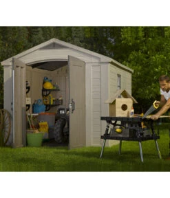 Keter Kunststoffgerätehaus Factor 8x11, Ca. B256,5/H243/T331,5 Cm -Eleganter Garten 3037967 WE MO 002 KeterGeraetehaus