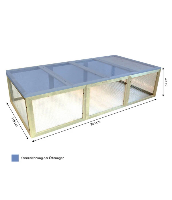 Elmato® Freilaufgehege Bavaria Sunshine, Ca. B240/H57/T118 Cm 5 Elmato® Freilaufgehege Bavaria Sunshine, Ca. B240/H57/T118 Cm – Bild 3