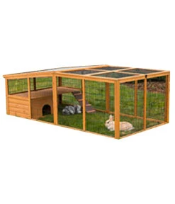 KERBL Freigehege Mit Plastikdach, Ca. B220/H75/T115 Cm