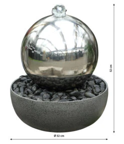 Dehner Edelstahl-Gartenbrunnen Globe, Ca. Ø32/H52 Cm 15 Dehner Edelstahl-Gartenbrunnen Globe, Ca. Ø32/H52 Cm -Eleganter Garten 3257623 WE BG 001 EdelstahlGartenbrunnenGlobe