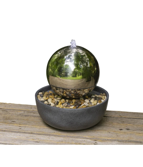 Dehner Edelstahl-Gartenbrunnen Globe, Ca. Ø32/H52 Cm 5 Dehner Edelstahl-Gartenbrunnen Globe, Ca. Ø32/H52 Cm – Bild 3