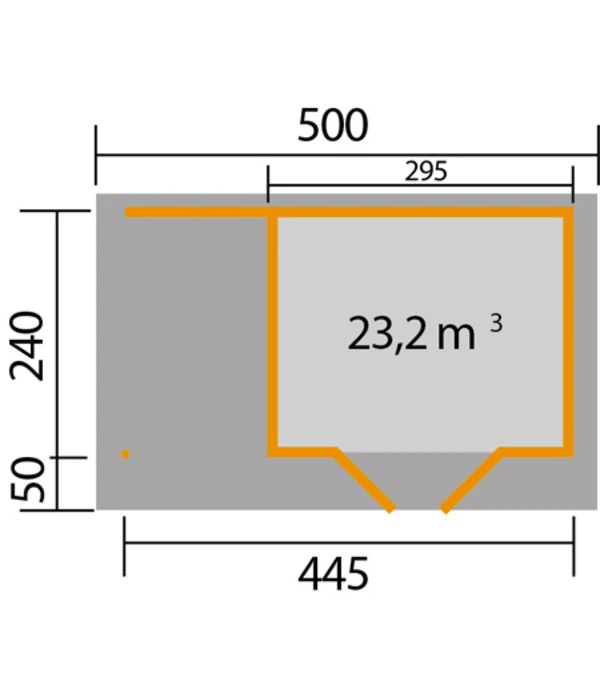 Weka Designhaus 126 A, Gr. 1, Ca. B500/H225/T316 Cm 4 Weka Designhaus 126 A, Gr. 1, Ca. B500/H225/T316 Cm – Bild 2