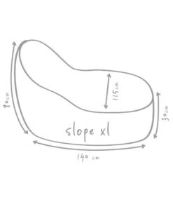 Outbag Outdoor-Sitzsack Slope XL Skin -Eleganter Garten 3466166 WE DE 002 SlopeSkinKieselXl