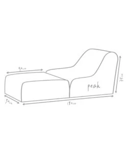 Outbag Outdoor-Sitzsack Peak Skin -Eleganter Garten 3472446 WE DE 002 PeakSkinKiesel