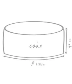 Outbag Outdoor-Sitzsack Cake Fabric -Eleganter Garten 3491230 WE DE 002 CakePlusMud