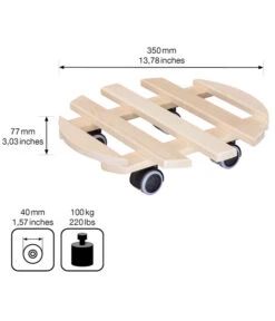 Wagner Multi-Pflanzenroller Rund, Ø 35 Cm -Eleganter Garten 3519519 WE BG 003 MULTIROLLER