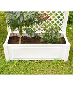 KHW Kunststoff-Pflanzkasten Mit Spalier, 100 X 43 X 140 Cm 16 KHW Kunststoff-Pflanzkasten Mit Spalier, 100 X 43 X 140 Cm -Eleganter Garten 366500 WE DE 002 KastenSpalier100weiss