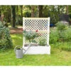 KHW Kunststoff-Pflanzkasten Mit Spalier, 100 X 43 X 140 Cm -Eleganter Garten 366500 WE MO 002 KastenSpalier100weiss