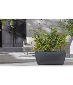Kunststoff-Pflanzkasten Rille, Ca. B80/H34/T40 Cm, Anthrazit 8 Kunststoff-Pflanzkasten Rille, Ca. B80/H34/T40 Cm, Anthrazit -Eleganter Garten 3697406 WE MO 002 KunsstoffKastenRillen
