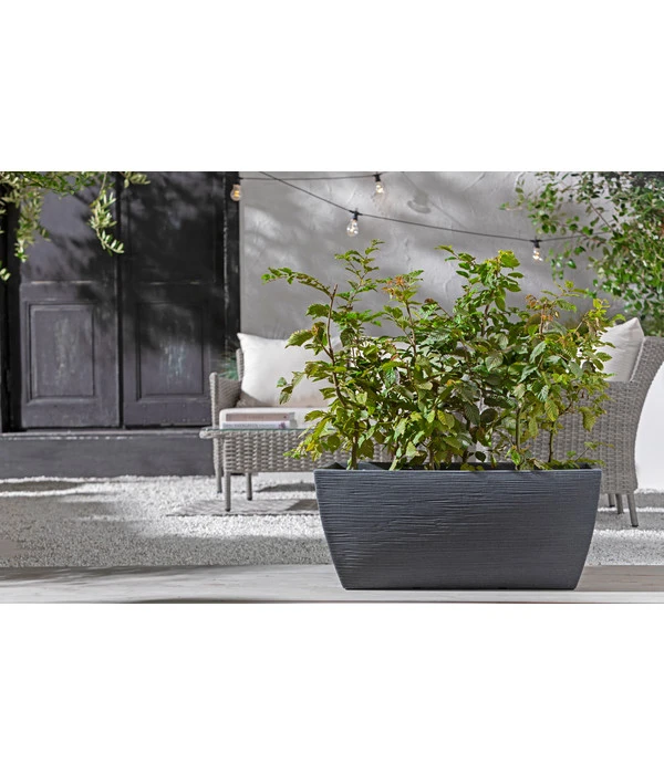 Kunststoff-Pflanzkasten Rille, Ca. B80/H34/T40 Cm, Anthrazit 5 Kunststoff-Pflanzkasten Rille, Ca. B80/H34/T40 Cm, Anthrazit – Bild 3
