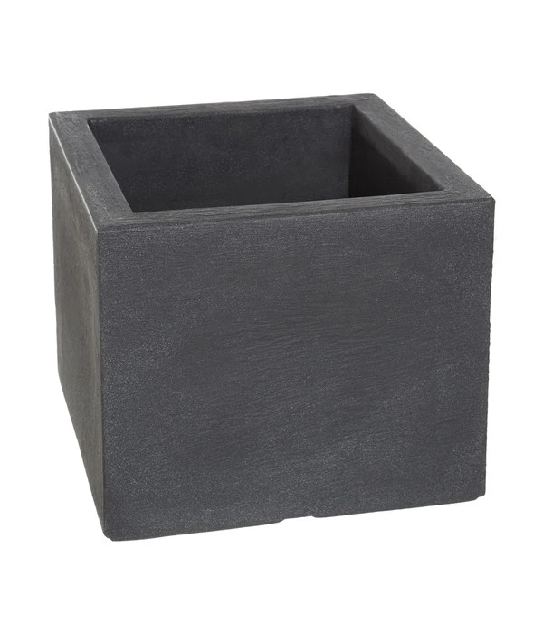 Dehner Kunststoff-Blumenkübel Palermo, Anthrazit 3 Dehner Kunststoff-Blumenkübel Palermo, Anthrazit
