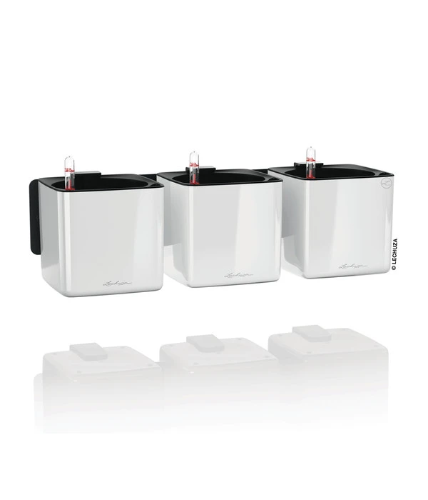 LECHUZA® CUBE Glossy Green Wall Home Kit, Ca. B48/H14/T15 Cm 3 LECHUZA® CUBE Glossy Green Wall Home Kit, Ca. B48/H14/T15 Cm