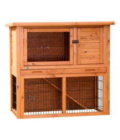 Trixie Natura Kleintierstall Mit Freilaufgehege, Braun, Ca. B104/H97/T52 Cm