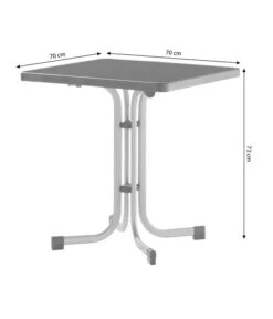 Sieger Boulevard-Klapptisch Mecalit®-PRO, Ca. B70/H72/T70 Cm -Eleganter Garten 3885589 WE BG 001 SiegerKlapptischKlapptischGraphit70X70