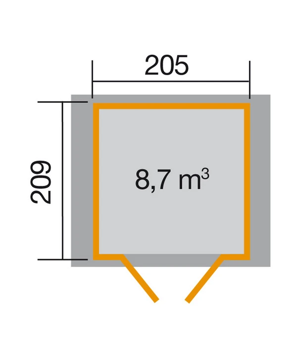 Weka Gartenhaus 224 Gr. 1, Ca. B260/H238/T233 Cm 4 Weka Gartenhaus 224 Gr. 1, Ca. B260/H238/T233 Cm – Bild 2