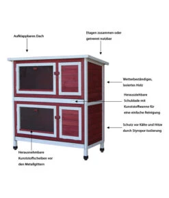 Dehner Kaninchenstall Landhaus, Mit Wärmedämmung, Ca. B114/H116/T57 Cm 16 Dehner Kaninchenstall Landhaus, Mit Wärmedämmung, Ca. B114/H116/T57 Cm -Eleganter Garten 4045258 WE IG 002 DehnerLandhausrotmitwaeremedaemmung