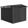 Biohort Metallgerätehaus Panorama® P5, Dunkelgrau 2 Biohort Metallgerätehaus Panorama® P5, Dunkelgrau -Eleganter Garten 4045480 WE FS 001 BiohortGeraetehausPanoramaP5DunkelgrauEinzeltuer
