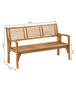 Dehner Klappbank Douglas, 3-Sitzer -Eleganter Garten 4069423 WE BG 001 DehnerKlappbankDouglas3Sitzer