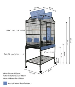 Dehner Vogelvoliere Paola, Ca. B86/H155/T55,5 Cm -Eleganter Garten 4075412 WE BG 001 DehnerVolierePaolaN