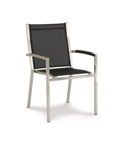 Best Stapelsessel Marbella, 57x64x93 Cm, Edelstahl, Schwarz