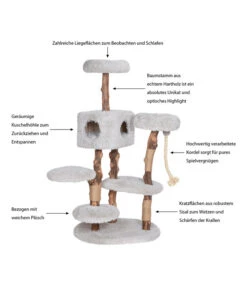 Dehner Premium Lovely Natur-Kratzbaum Kraxeln & Relaxen -Eleganter Garten 4160420 WE IG 001 DehnerLovelyKratzbaumKraxelnRelaxen