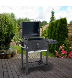 Tepro Click Holzkohle Grillwagen Toronto, Anthrazit -Eleganter Garten 4161691 WE MO 001 teproGrillwagenTorontoClick